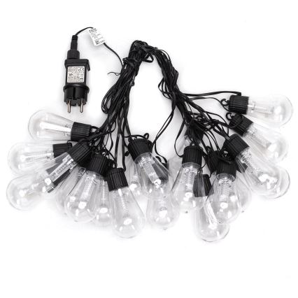 Aigostar - LED зовнішня декоративна гірлянда 20xLED/13m IP44 холодний білий