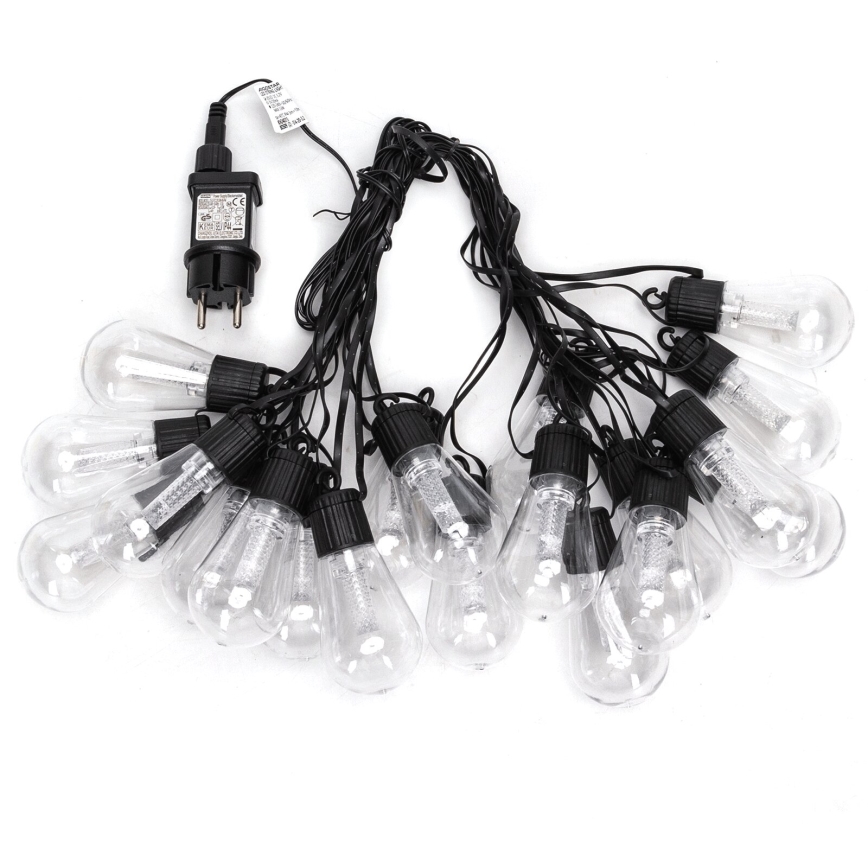 Aigostar - LED зовнішня декоративна гірлянда 20xLED/13m IP44 холодний білий