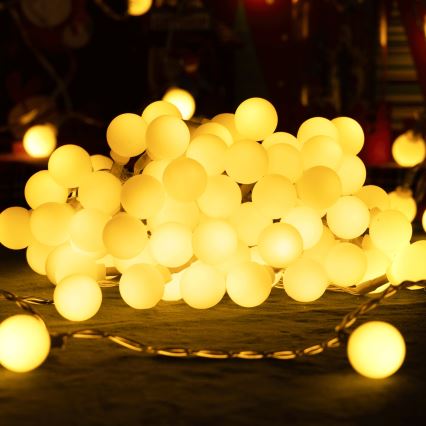 Aigostar - зовнішня декоративна LED-гірлянда 50×LED/8 функцій 5 м IP44 тепле біле світло