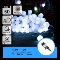 Aigostar - LED зовнішня декоративна гірлянда 50xLED/8 функцій 5 м IP44 холодний білий