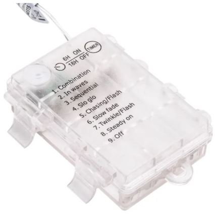 Aigostar - LED зовнішня гірлянда 100xLED/3xAA/8 функцій 10,3 m IP44 холодний білий