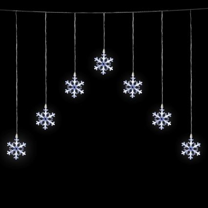 Aigostar - LED вулична гірлянда 84xLED/8 функцій 1,2x1m IP44 холодне біле, сніжинки