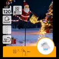 Aigostar - LED зовнішня різдвяна декорація 120xLED/3xAA/8 функцій 80 cm IP44 Santa/теплий білий