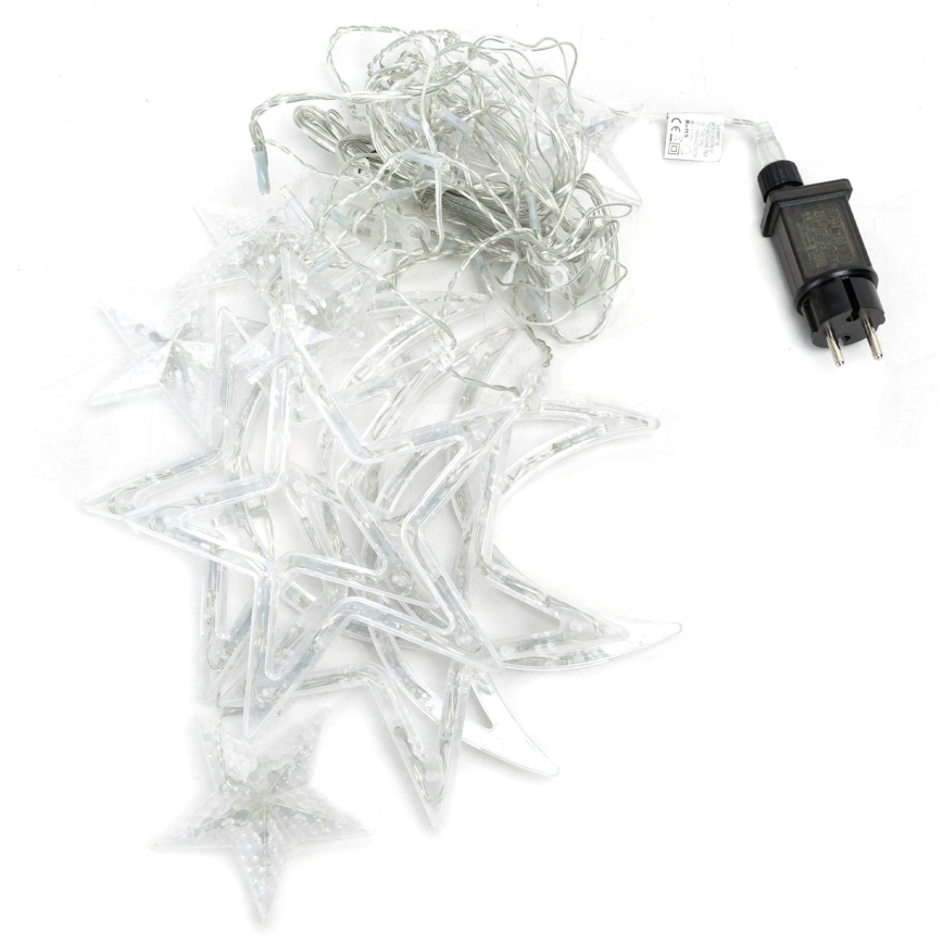 Aigostar - Світлодіодна зовнішня різдвяна гірлянда 120xLED/6W/230V/8 функцій 3x0,6m IP44 холодний білий + дистанційне керування