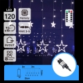 Aigostar - LED зовнішня різдвяна гірлянда 120xLED/8 функцій 3x0,6 m IP44 холодний білий + дистанційне керування