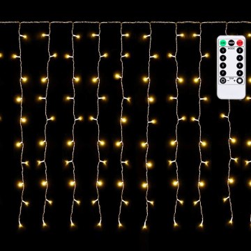Aigostar - LED зовнішня різдвяна гірлянда 150xLED/6W/230V/8 функцій 1,5x1m IP44 тепле біле + пульт дистанційного керування
