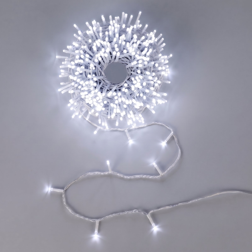 Aigostar - LED зовнішня різдвяна гірлянда 200xLED/8 режимів 4xAA 20m IP44 холодне біле