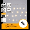 Aigostar - LED Зовнішня різдвяна гірлянда 200xLED 8x0,4m IP44 теплий білий