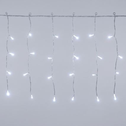 Aigostar - Світлодіодна вулична різдвяна гірлянда 300xLED/8 функцій 3xAA 18x0,4m IP44 холодний білий