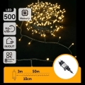 Aigostar - LED Зовнішня різдвяна гірлянда 500xLED/8 режимів 50m IP44 теплий білий