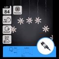 Aigostar - LED зовнішня різдвяна гірлянда 84xLED/8 функцій 1,2x1m IP44 холодно-біла сніжинки