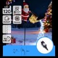 Aigostar - LED зовнішня різдвяна прикраса 120 світлодіодів/8 режимів 80 см IP44 Santa/холодне біле світло