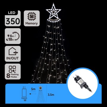 Aigostar - LED зовнішня різдвяна прикраса LED/6W/230V 3,5m IP44 холодне біле світло