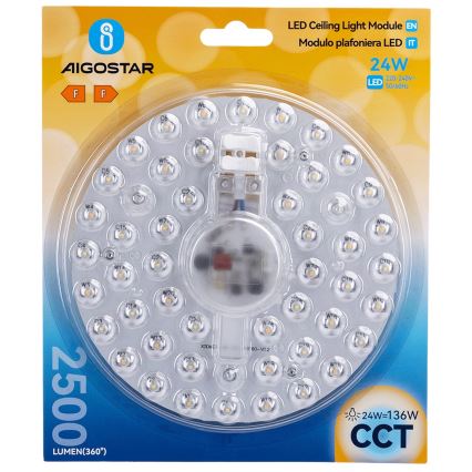 Aigostar - магнітний LED-модуль 24 Вт/230 В, 3000/4000/6500 К