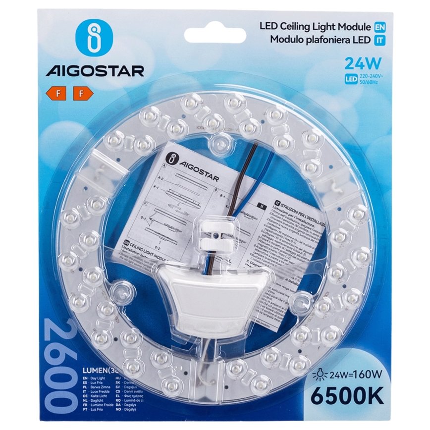 Aigostar - магнитный LED‑модуль 24 Вт/230 В 6500 К