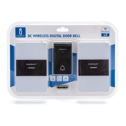 Aigostar - НАБІР 2x Бездротовий дверний дзвінок 3xAA/12V IP44 білий/чорний