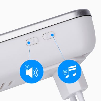 Aigostar - НАБІР 2x Бездротовий дверний дзвінок в розетку 230V IP44 білий