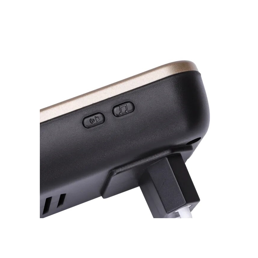 Aigostar - НАБІР 2x Бездротовий дверний дзвінок в розетку 230V/12V IP44 чорний/мідний