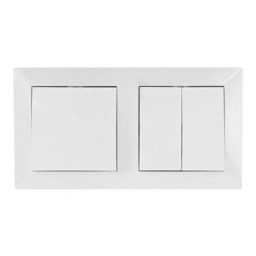 Aigostar - НАБІР 2x Домашній вимикач з рамкою