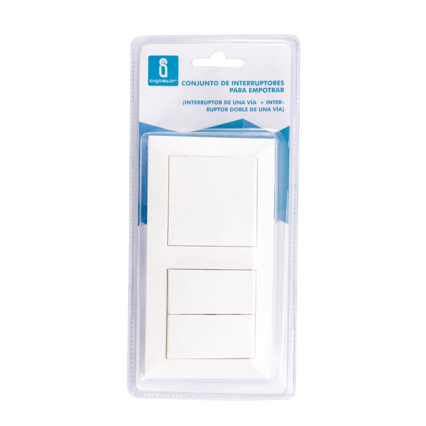 Aigostar - НАБІР 2x Домашній вимикач з рамкою