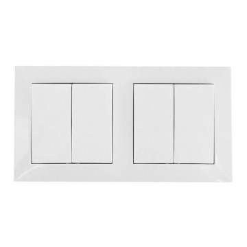 Aigostar - НАБІР 2x Домашній вимикач з рамкою