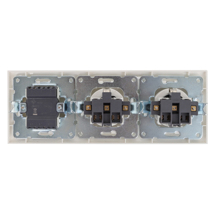 Aigostar - НАБІР 2x Домашня розетка з перемикачем 2x16A/250V