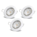 Aigostar - НАБІР 3x LED вбудований світильник 1xGU10/4,5W/230V 3000K білий