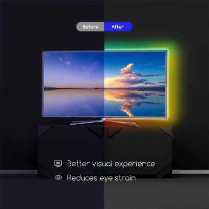 Aigostar - НАБІР 4x LED RGB з регулюванням яскравості стрічка 0,5м LED/2,5W/5V IP65 +ДК