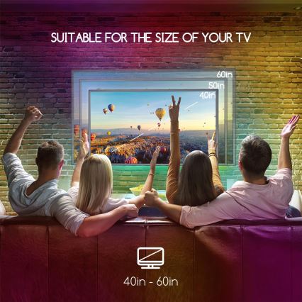 Aigostar - НАБІР 4x LED RGB з регулюванням яскравості стрічка 0,5м LED/2,5W/5V IP65 +ДК