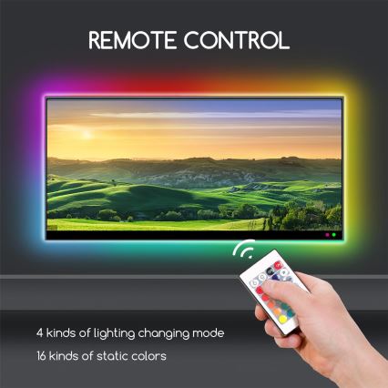 Aigostar - НАБІР 4x LED RGB з регулюванням яскравості стрічка 0,5м LED/2,5W/5V IP65 +ДК