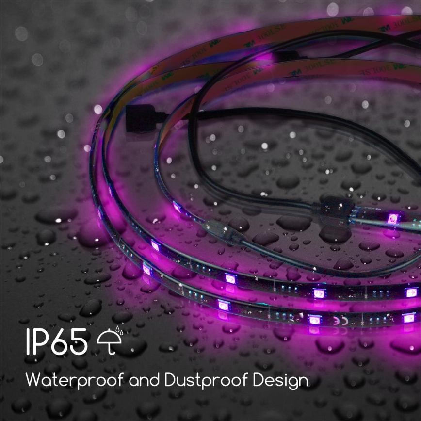 Aigostar - НАБІР 4x LED RGB з регулюванням яскравості стрічка 0,5м LED/2,5W/5V IP65 +ДК