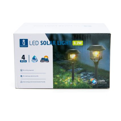 Aigostar - НАБІР 4x Світлодіодна RGB лампа на сонячній батареї LED/0,2W/2V IP44