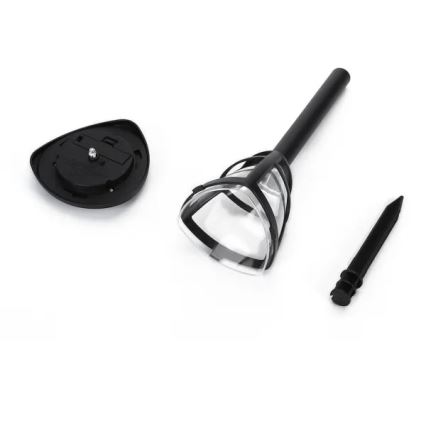 Aigostar - Набір із 12 сонячних світлодіодних ламп LED/0,06W/2V 33,8 cm 6500K 100 mAh IP44 чорні