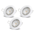 Aigostar - Набір з 3 LED‑вбудованих світильників 1xGU10/4,5W/230V 4000K білий