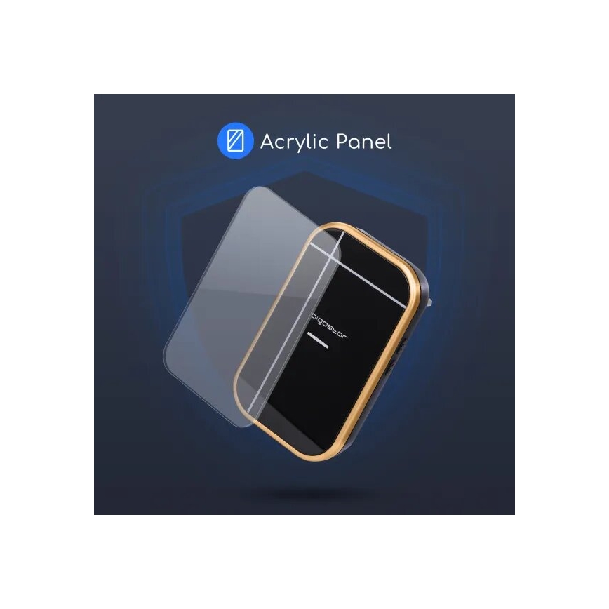 Aigostar - НАБОР 2x Беспроводной дверной звонок в розетку 230V/12V IP44 черный/медный