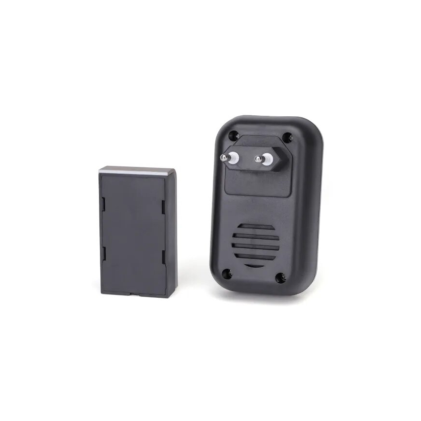 Aigostar - НАБОР 2x Беспроводной дверной звонок в розетку 230V/12V IP44 черный/медный