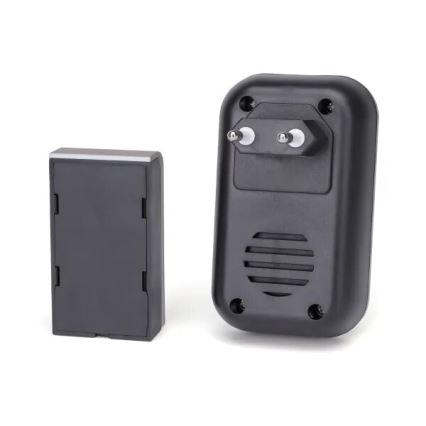 Aigostar - НАБОР 2x Беспроводной дверной звонок в розетку 230V/12V IP44 черный/медный