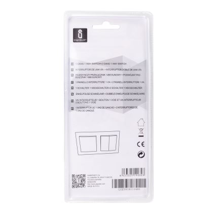 Aigostar - НАБОР 2x Домашний выключатель с рамкой