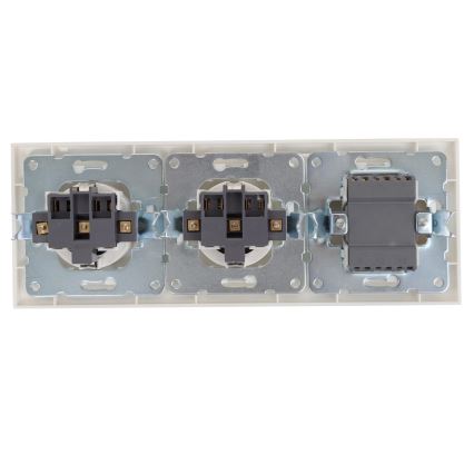 Aigostar - НАБОР 2x Розетка с выключателем 2x16A/250V