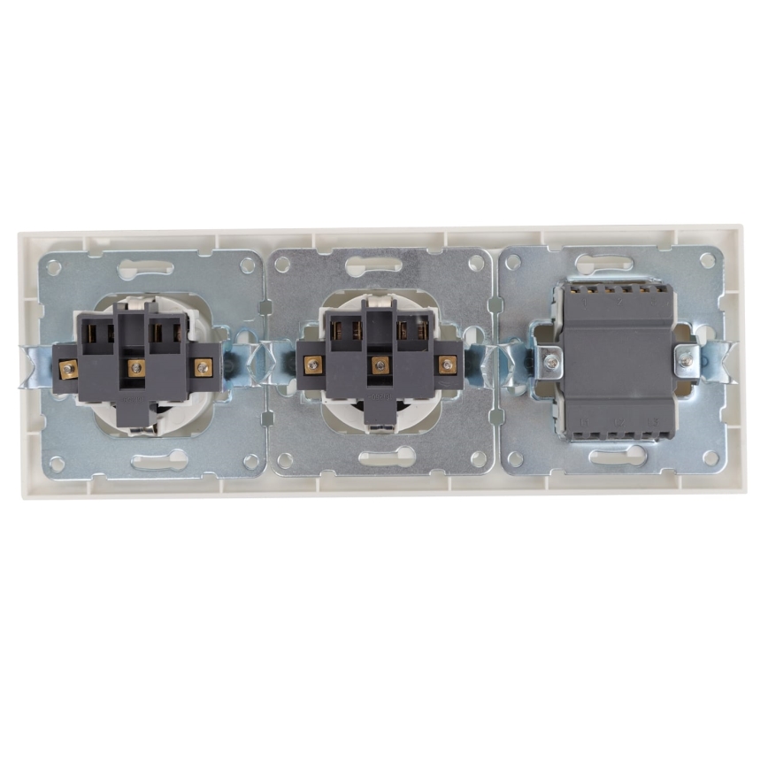 Aigostar - НАБОР 2x Розетка с выключателем 2x16A/250V