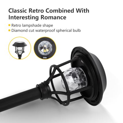 Aigostar - НАБОР 4x Светодиодная RGB-лампа на солнечной батарее LED/0,2W/2V IP44
