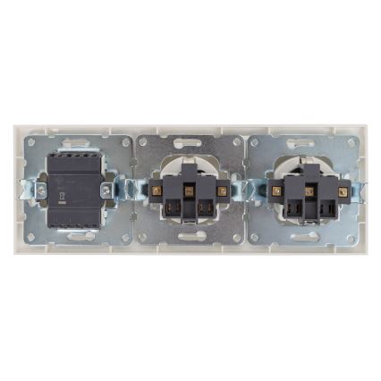 Aigostar - Набор из 2 домашних розеток с выключателем, 2x16A/250V SCHUKO