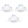 Aigostar - Набор из 3 встраиваемых потолочных LED-светильников LED/5W/230V 6500K, диаметр 8,5 cm, белый