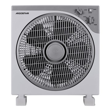 Aigostar - Напольный вентилятор 35W/230V диаметр 30 см белый/серый