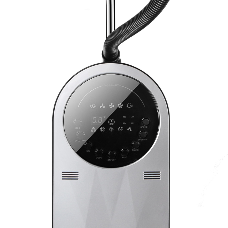 Aigostar - Напольный вентилятор с эффектом тумана MIST 95W/230V + дистанционное управление