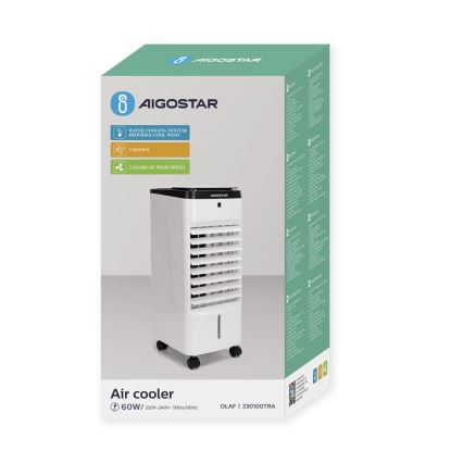 Aigostar - Напольный кондиционер 60W/230V белый/черный + дистанционное управление