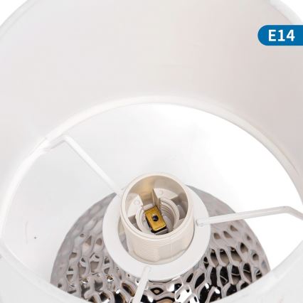 Aigostar - Настільна лампа 1xE14/40W/230V глянцевий хром