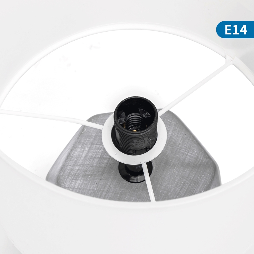 Aigostar - Настільна лампа 1xE14/40W/230V сірий