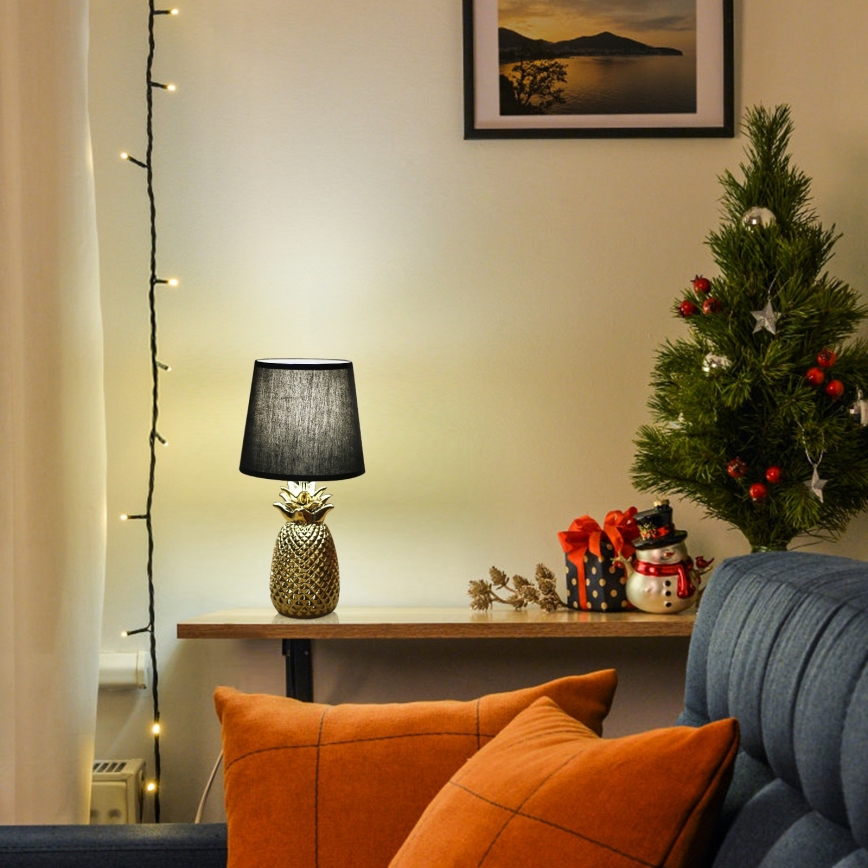 Aigostar - Настільна лампа 1xE14/40W/230V золотий/чорний