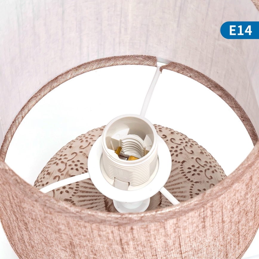 Aigostar - Настільна лампа 1xE14/40W/230V коричневий